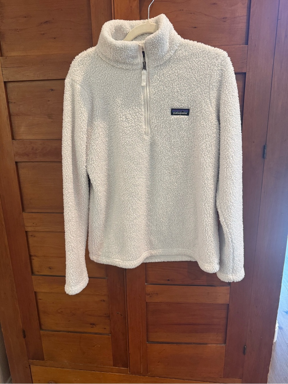 Patagonia Los Gatos 1/4 Zip High-Pile Fleece Pullover White Cream Size M